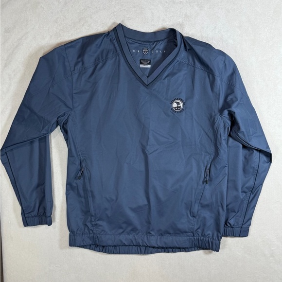 Pebble Beach Nike Golf Size Small Genuine Steel Blue Clima-Fit Windbreaker Top - Picture 2 of 7